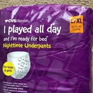CVS training diapers underpants night time L XL 60-125 lb new